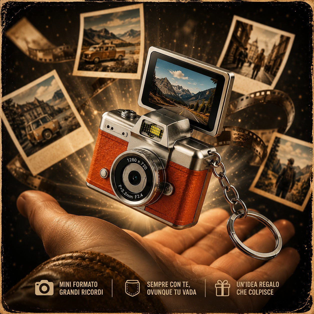VintageClick - Mini Fotocamera Digitale Retrò