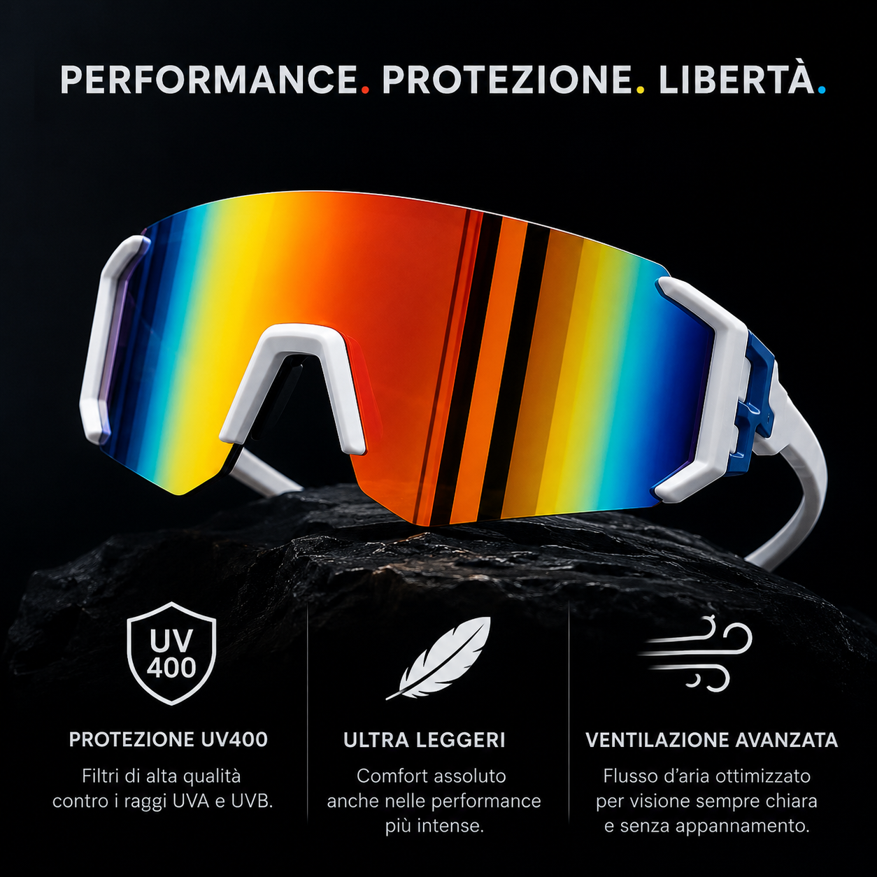 RACEVISION - Occhiali polarizzati con lenti UV400